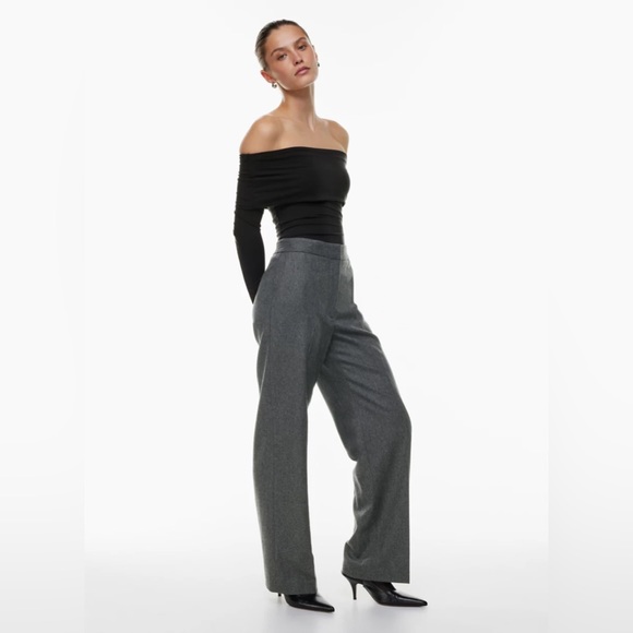 NWT Aritzia Wilfred Alayna Pant - (City Cashmere Wool fabric) - Picture 2 of 4